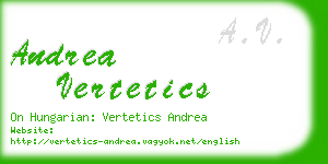 andrea vertetics business card